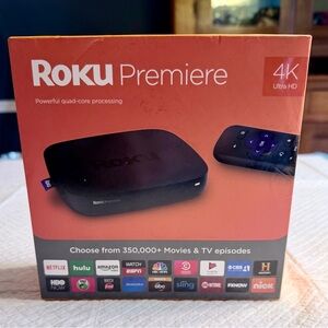 Roku Premiere 4K Streaming Player  with quad core processing.